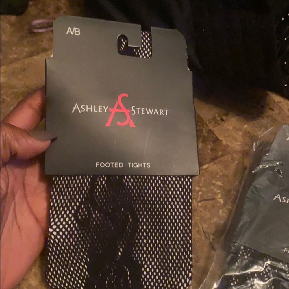 Fishnet footed tights